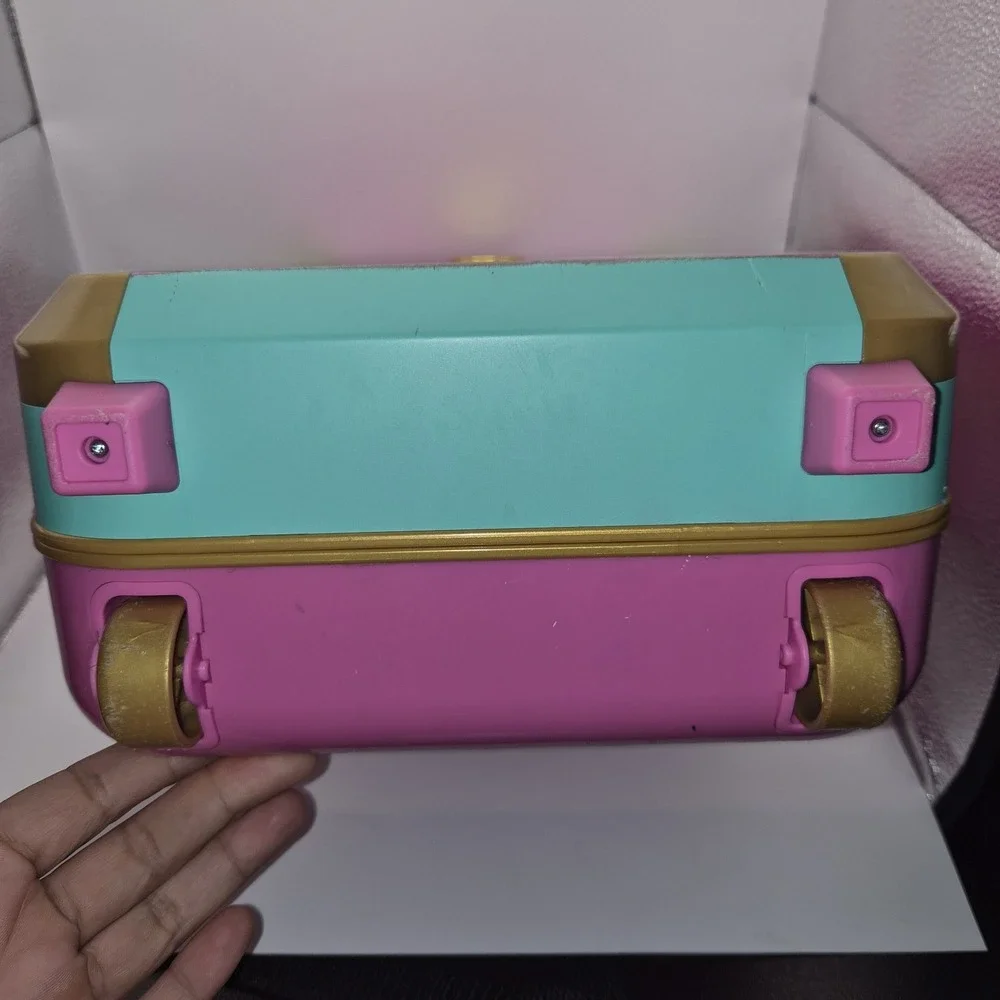Barbie Rolling Suitcase Travel Playset Carry On Luggage Removable Insert...